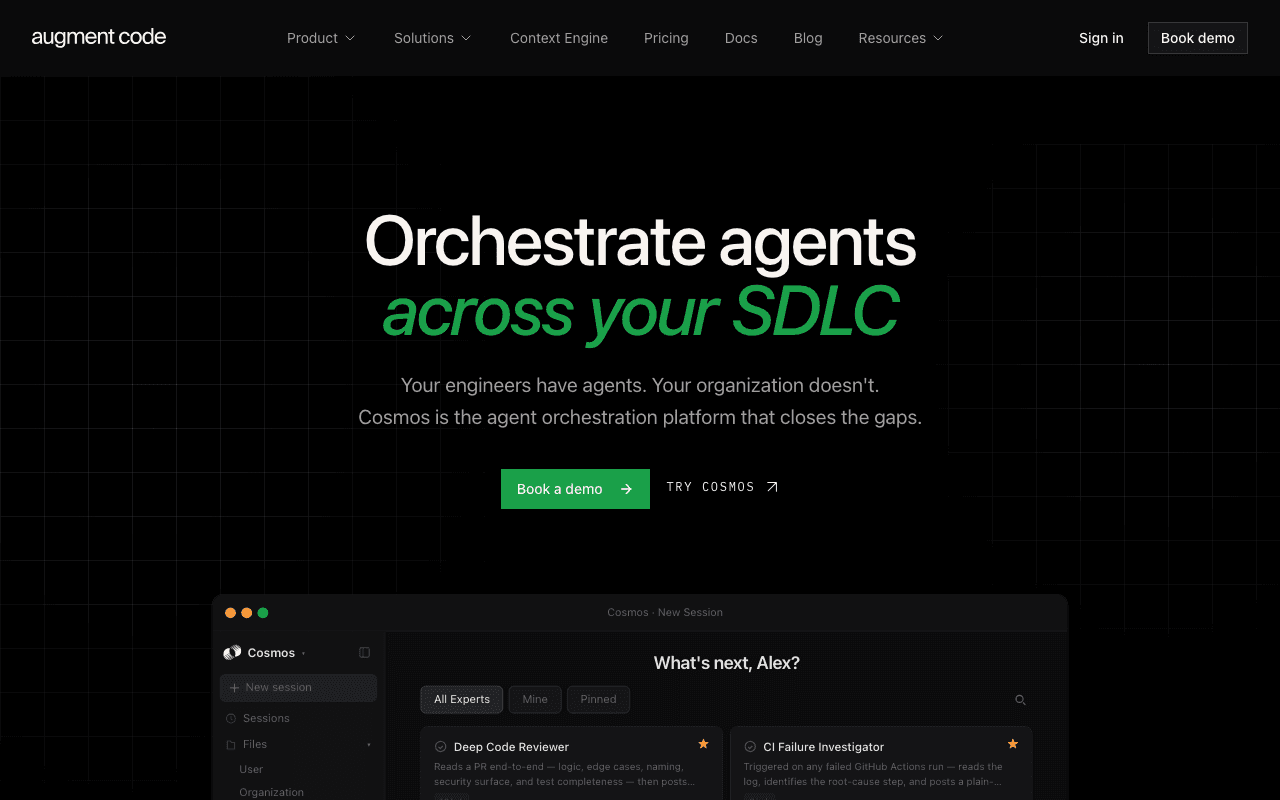 Augment Code homepage