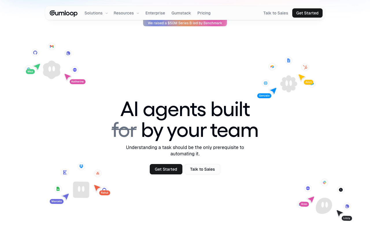 Gumloop homepage