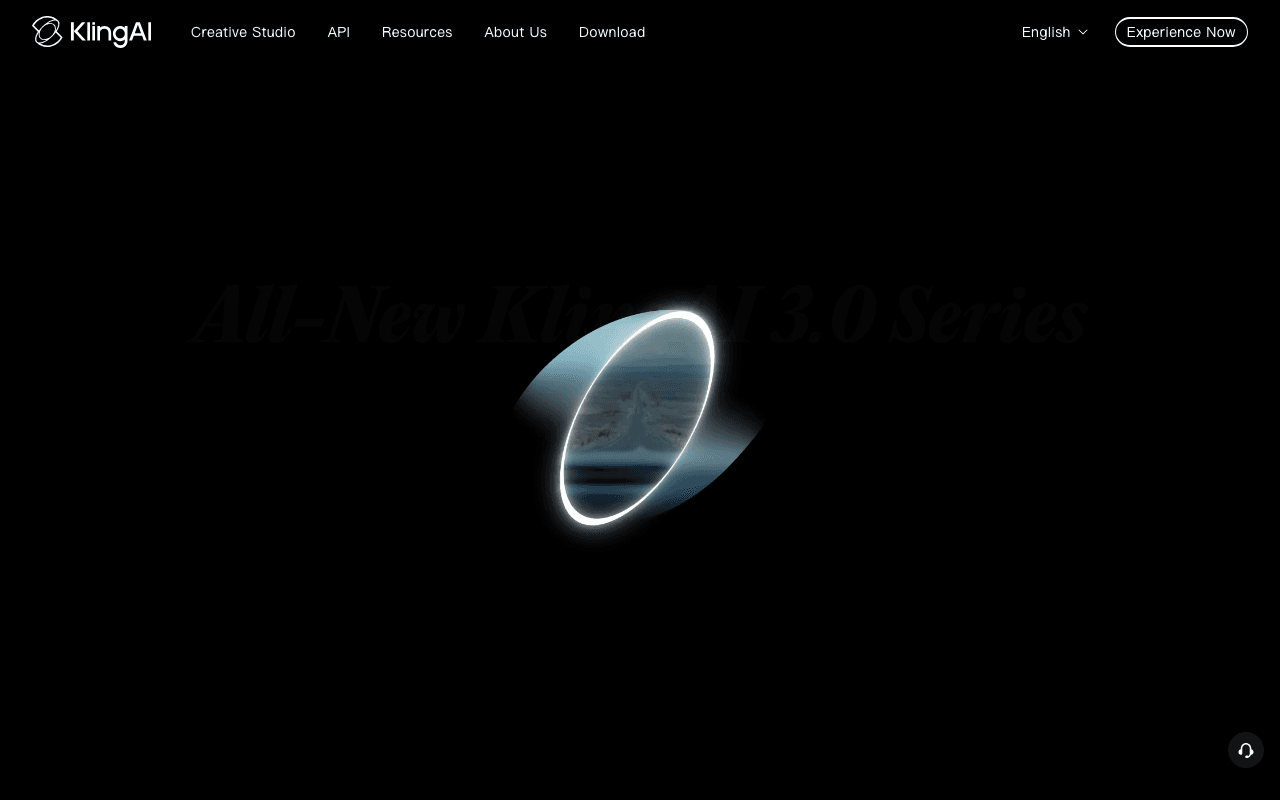 Kling AI homepage