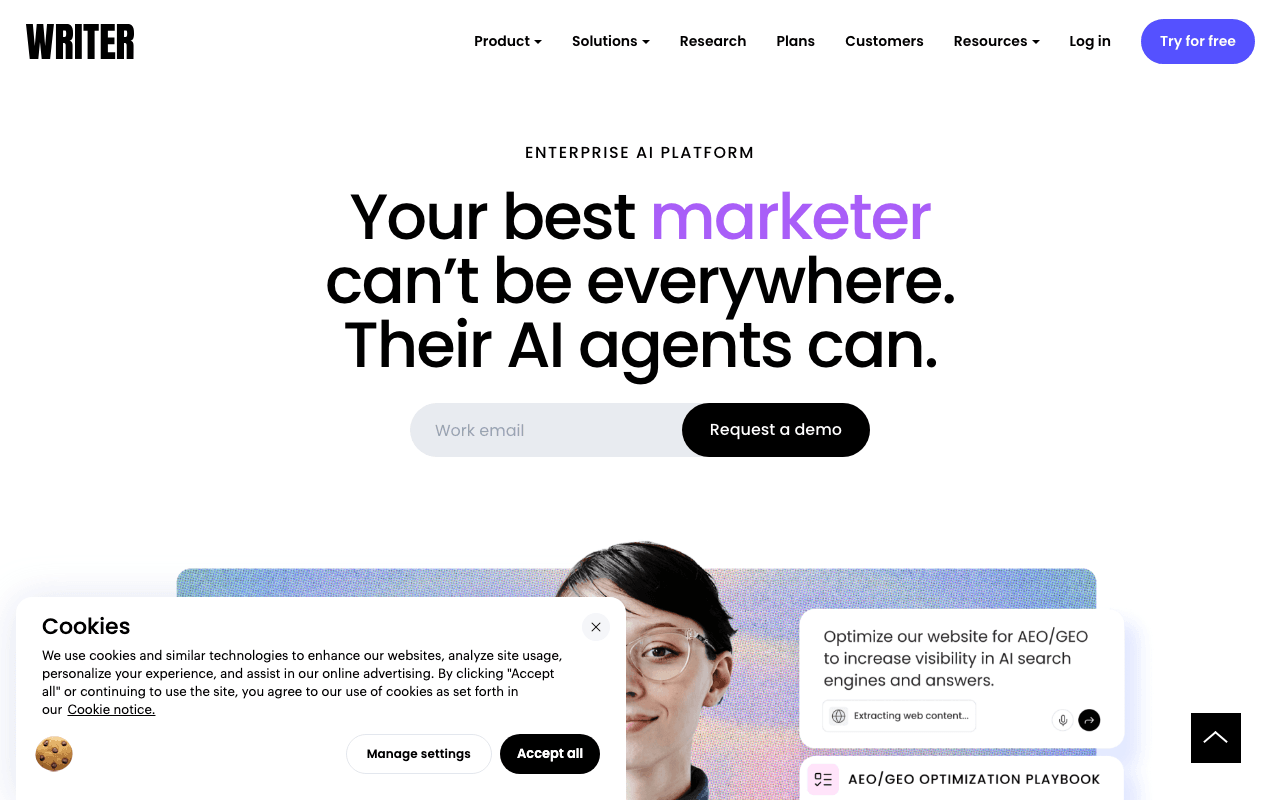 Writer homepage