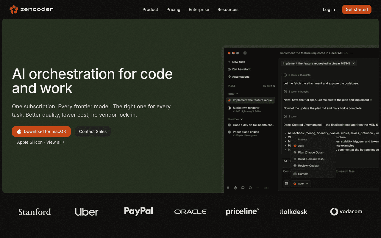 Zencoder homepage