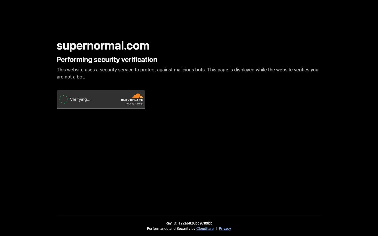 Supernormal homepage